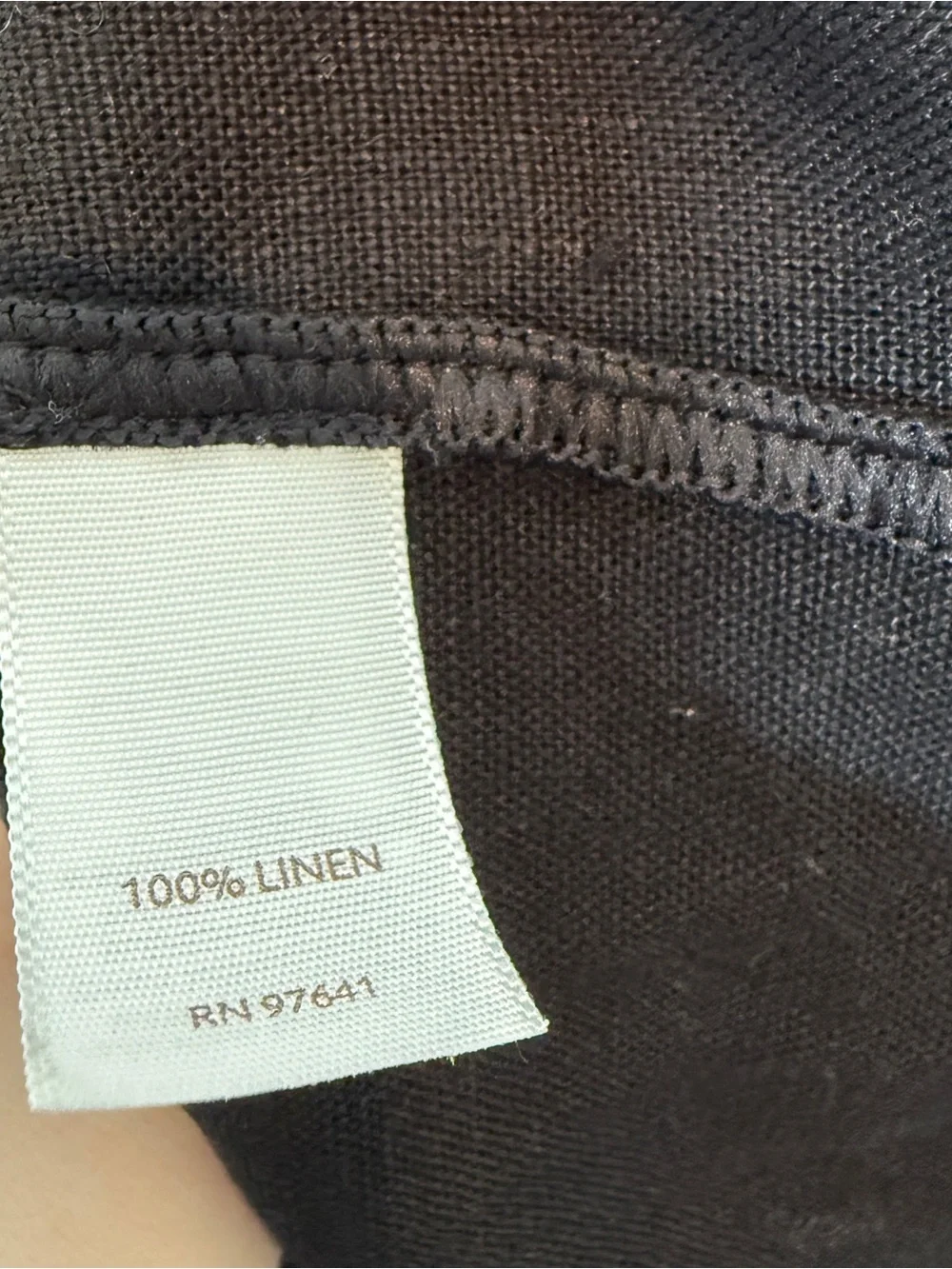 J.Jill Apron Pinafore Midi Dress 10 Black Scoop Neck 100% Linen Cottagecore - Picture 7 of 8